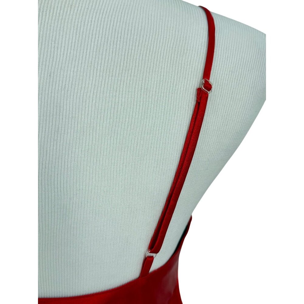 Vintage 1999 Victorias Secret Red Satin Sheer Babydoll Lingerie w/Bow Detail Y2K - Picture 12 of 16